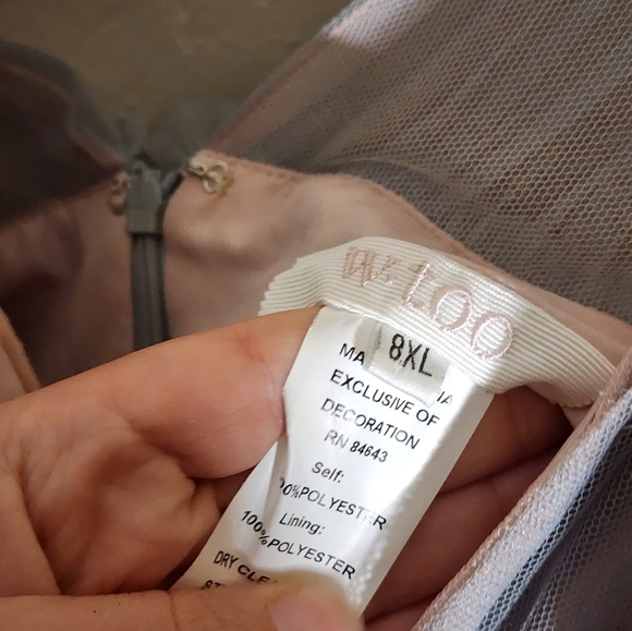 W.too Gray and Pink Evening Gown - Picture 5 of 5